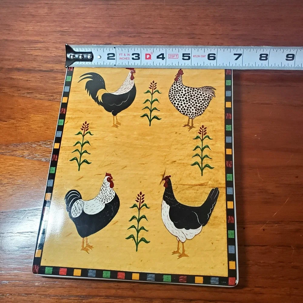 Warren Kimble Sakura Country Quartet‎ Trivet, 6.625x 8.5 inches